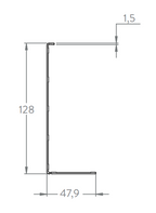 Abdeckung zum Aufkleben für Alu-Profil eleganza STRONG, Holmlast 0.5 -3.0kN, seitliche Montage