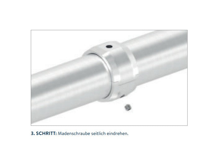 Handlauferhöhung für Rohr Ø 42,4 x 2,0 mm, geeignet zur nachträglichen Montage, V2A / V4A