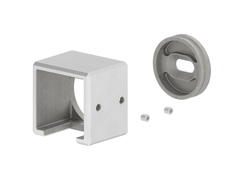 Wandhalter für Quadrat-Nutrohr 40 x 40 x 1,5 mm, rechts oder links, V4A
