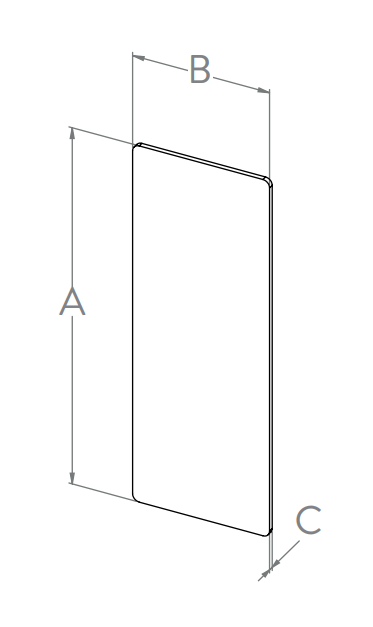 Endkappe zum Aufkleben für Alu-Profil eleganza LIGHT, Holmlast 0.5 -1.0kN, seitliche Montage