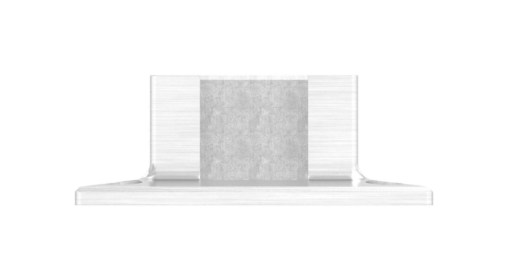 Wandhalter für Quadrat-Nutrohr 40 x 40 x 1,5 mm, V2A / V4A