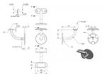 Zeichnung Handlaufhalter Anschlussplatte Ø 33,7 mm