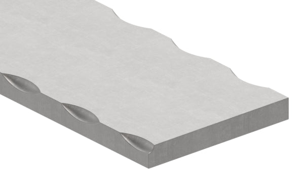 Flacheisen S235JR, 60x8mm, Kanten gehämmert, L: 3000mm