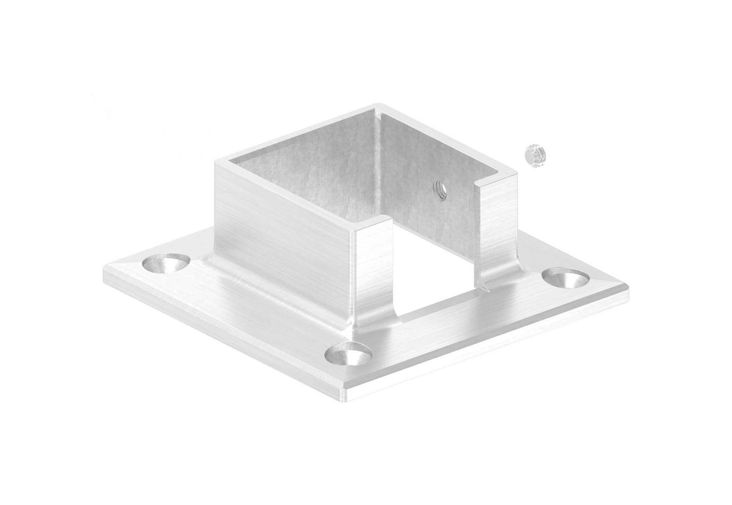 Wandhalter für Quadrat-Nutrohr 40 x 40 x 1,5 mm, V2A / V4A