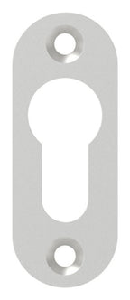 Schlüsselrosette PZ-Alu abgerundet, 1 Paar
