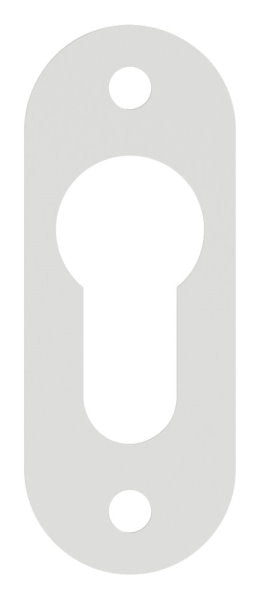 Schlüsselrosette PZ-Alu abgerundet, 1 Paar