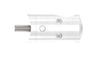 Querstabhalter Ø 22 mm, für 90° Außenecke, mit Durchgangsbohrung, V2A / V4A