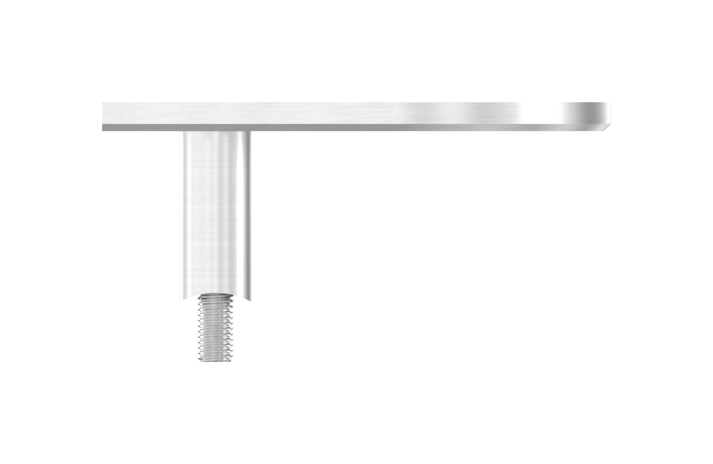 Edelstahl Wandbefestigung für Geländerpfosten 42,4 mm, mit 2 Langlöchern, V2A
