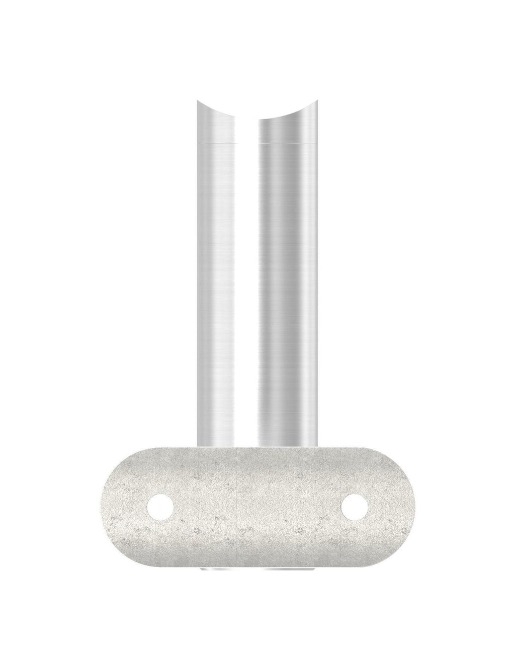 höhenverstellbarer Handlaufhalter mit Gelenk und Halteplatte, zum  Anschrauben des Handlaufs, V2A
