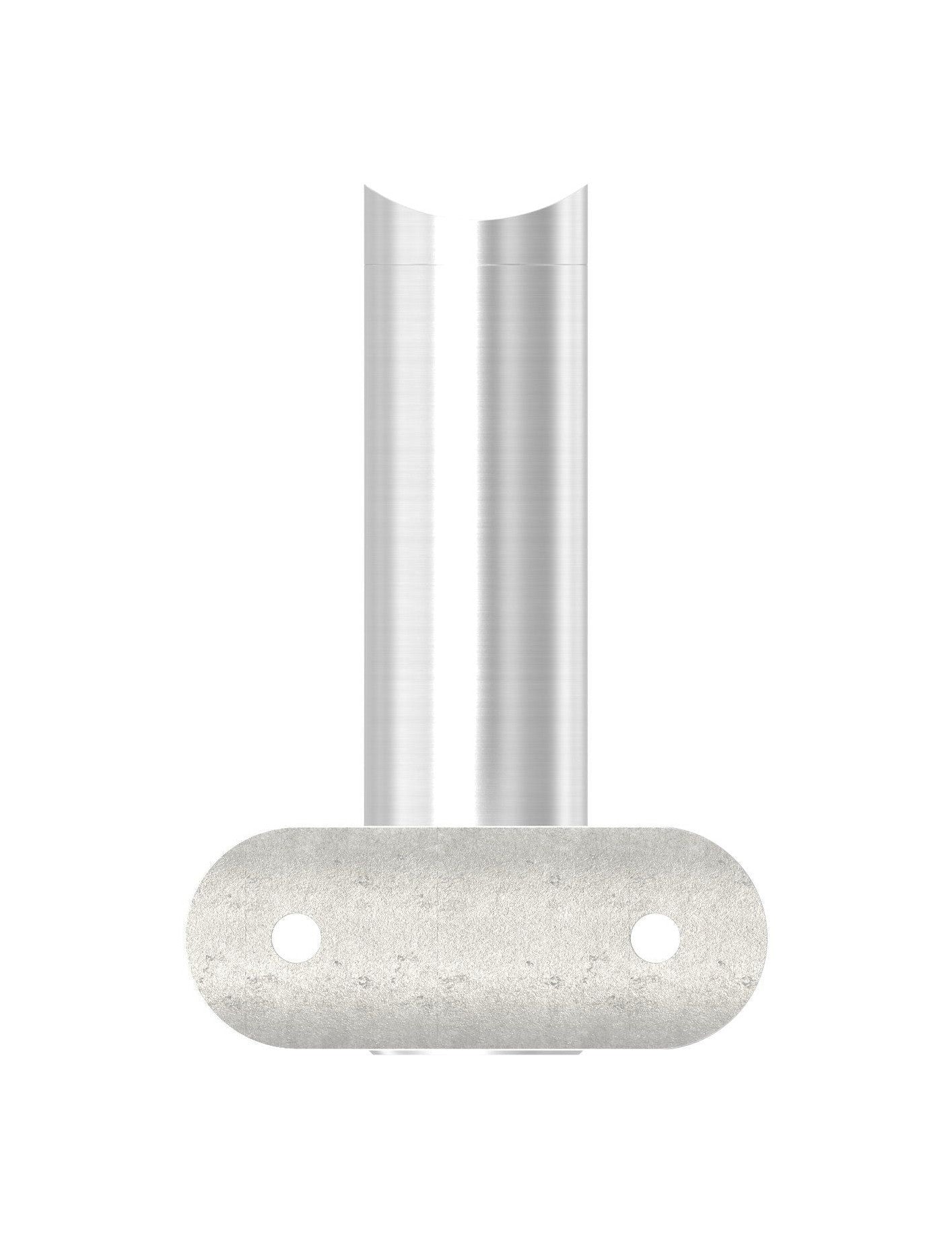 höhenverstellbarer Handlaufhalter mit Gelenk und Halteplatte, zum  Anschrauben des Handlaufs, V2A