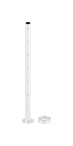Edelstahlpfosten zur Bodenmontage, Länge 880 mm, 7 x M6 Fließformgewinde, V2A