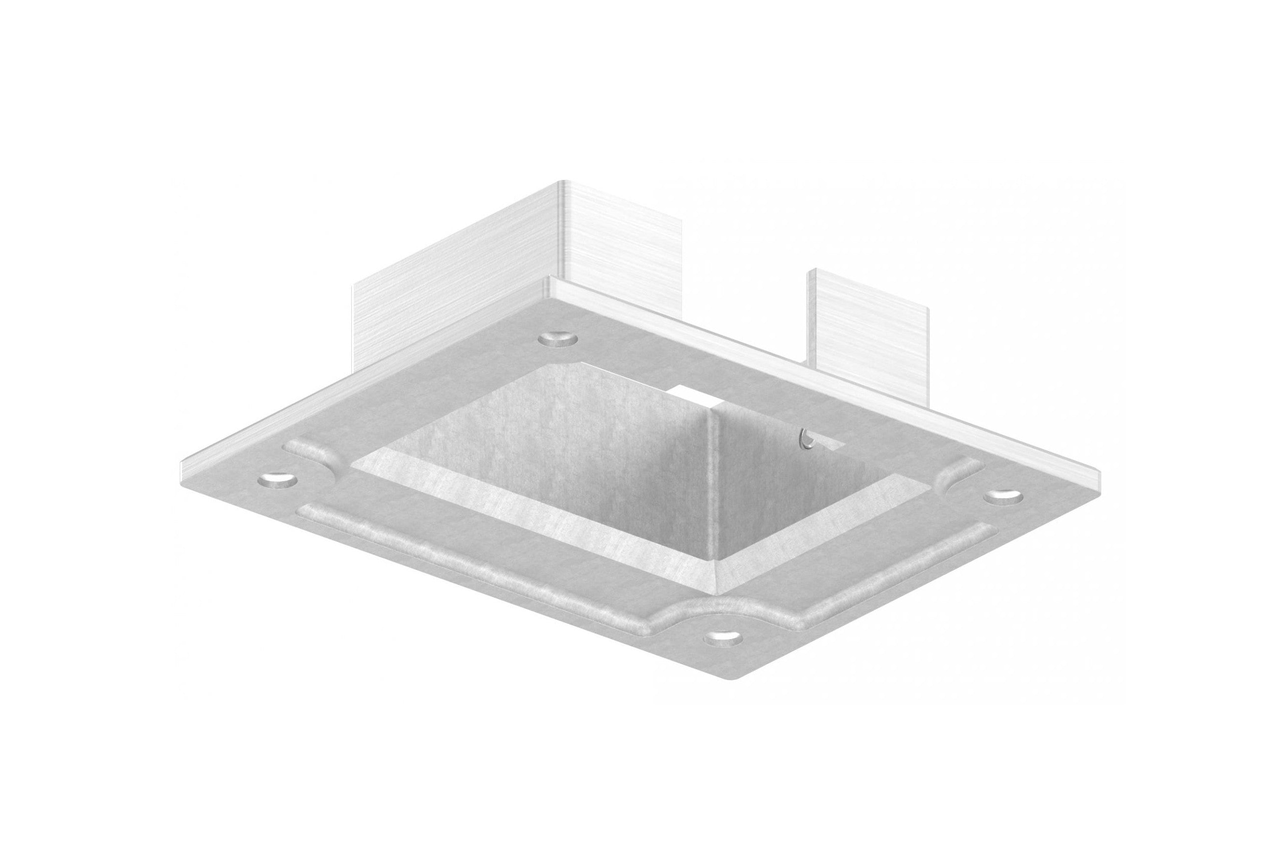 Wandhalter für Rechteck-Nutrohr 60 x 40 x 1,5 mm, V2A