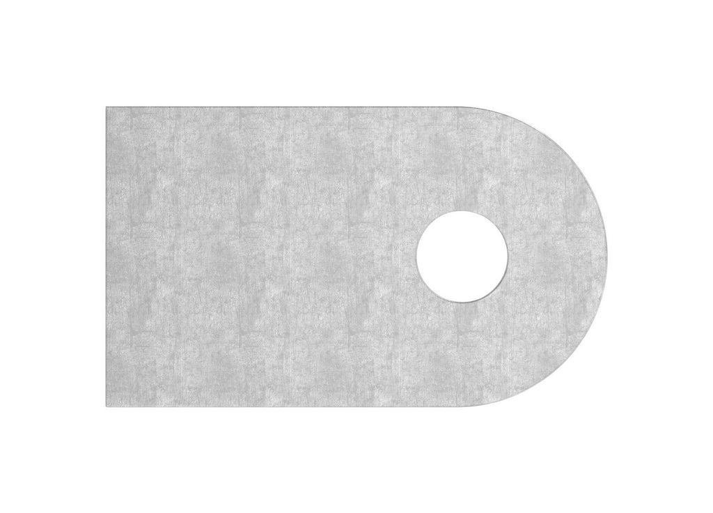 Edelstahl Anschweißlasche 50 x 30 x 6 mm, ungeschliffen, mit Rundloch, V2A