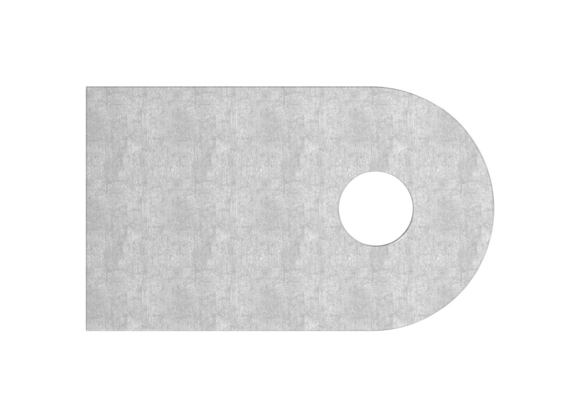 Edelstahl Anschweißlasche 50 x 30 x 6 mm, ungeschliffen, mit Rundloch, V2A