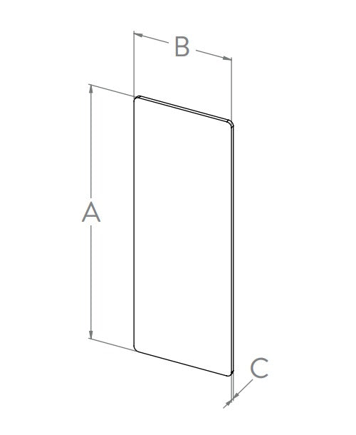 Endkappe zum Aufkleben für Alu-Profil eleganza STRONG, Holmlast 0.5 -3.0kN, aufgesetzte Montage