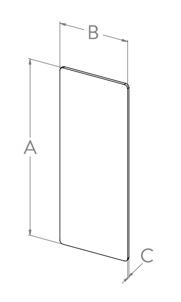 Endkappe zum Aufkleben für Alu-Profil eleganza STRONG, Holmlast 0.5 -3.0kN, aufgesetzte Montage