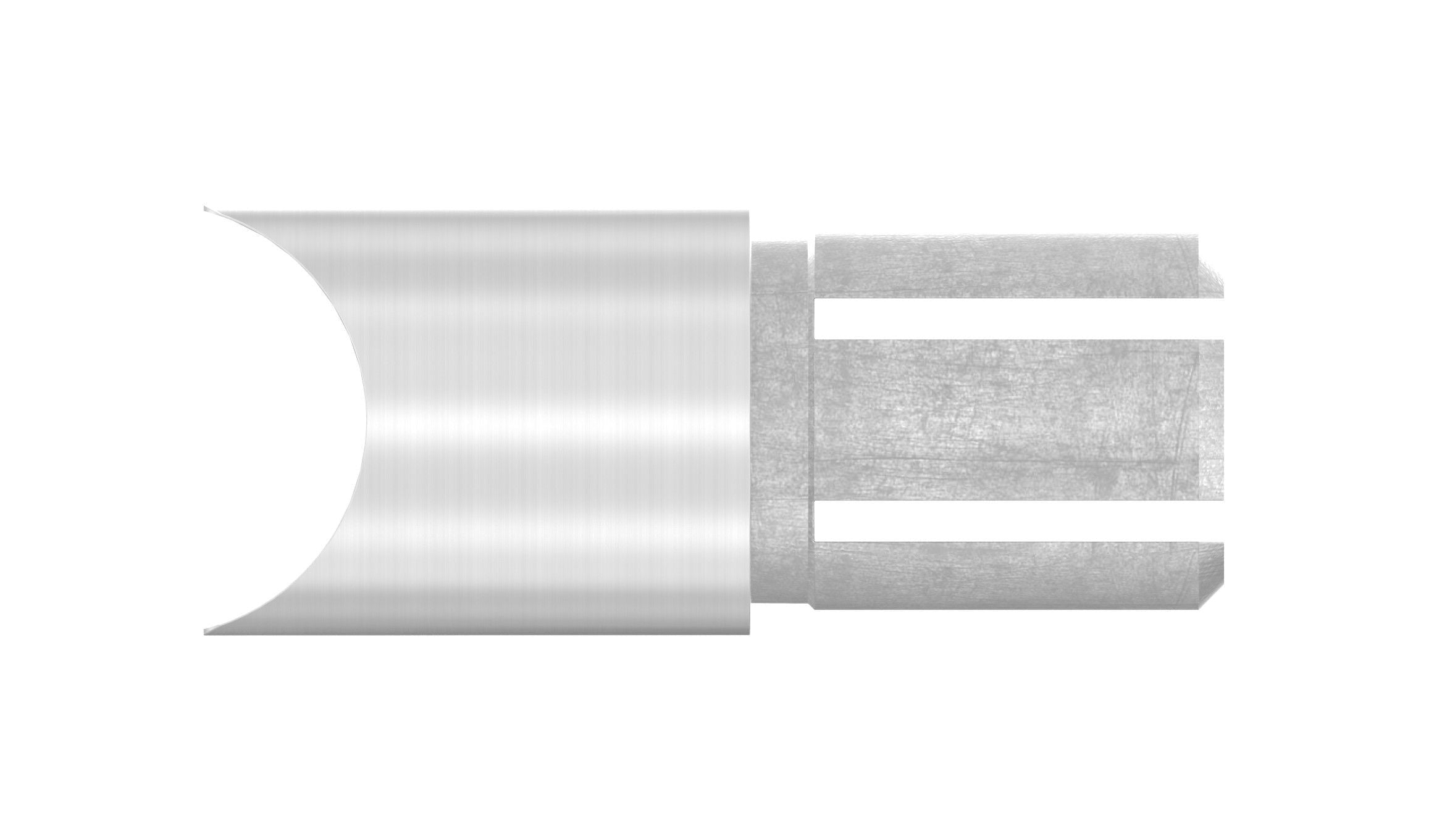 Edelstahl Rohr-Anschlussstück 90°, zum Einstecken ins Rohr, mit Klemmschraube, V2A