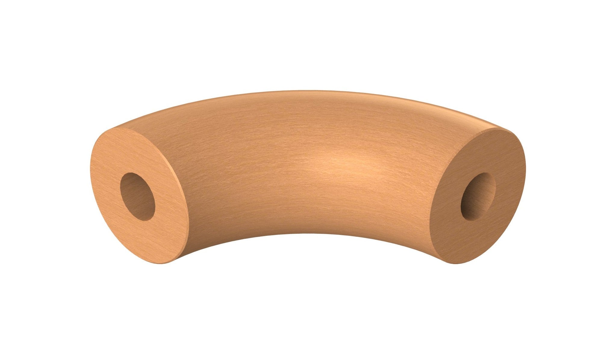 90° Bogen für Holzhandlauf Buche,  Ø 42 mm, geschliffen und lackiert, für den Innenbereich
