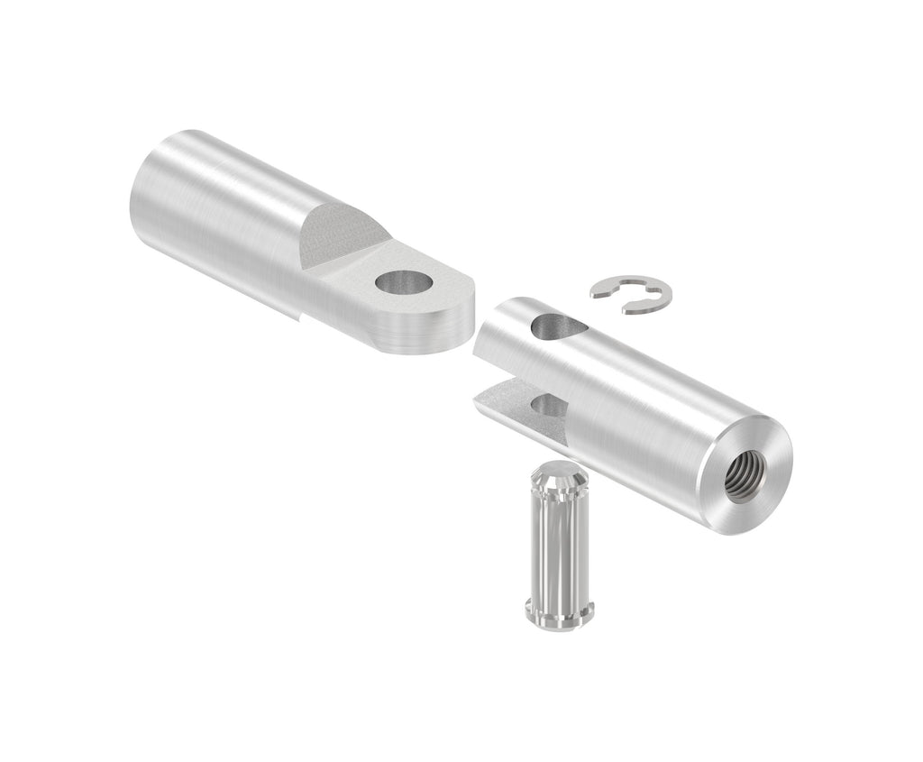 Wandhalter inklusive Glaspunkthalter zu Vordachsystem Edelstahl