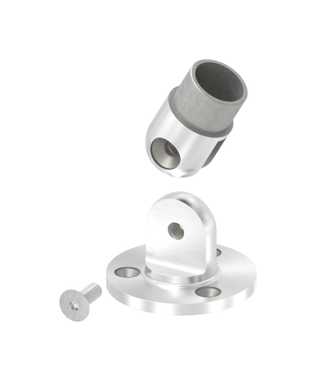 Edelstahl Wandhalter für Rundrohre, flexibel, zum Einstecken ins Rohr, V2A / V4A