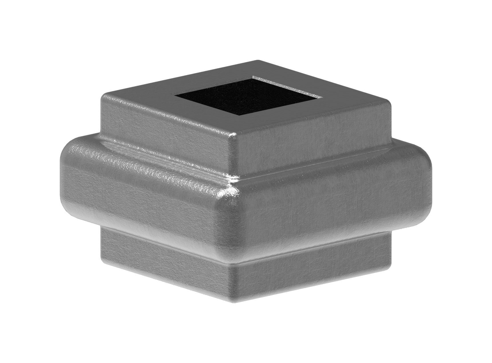 Zierhülse aus Stahl, 33 x 22 mm, mit Loch