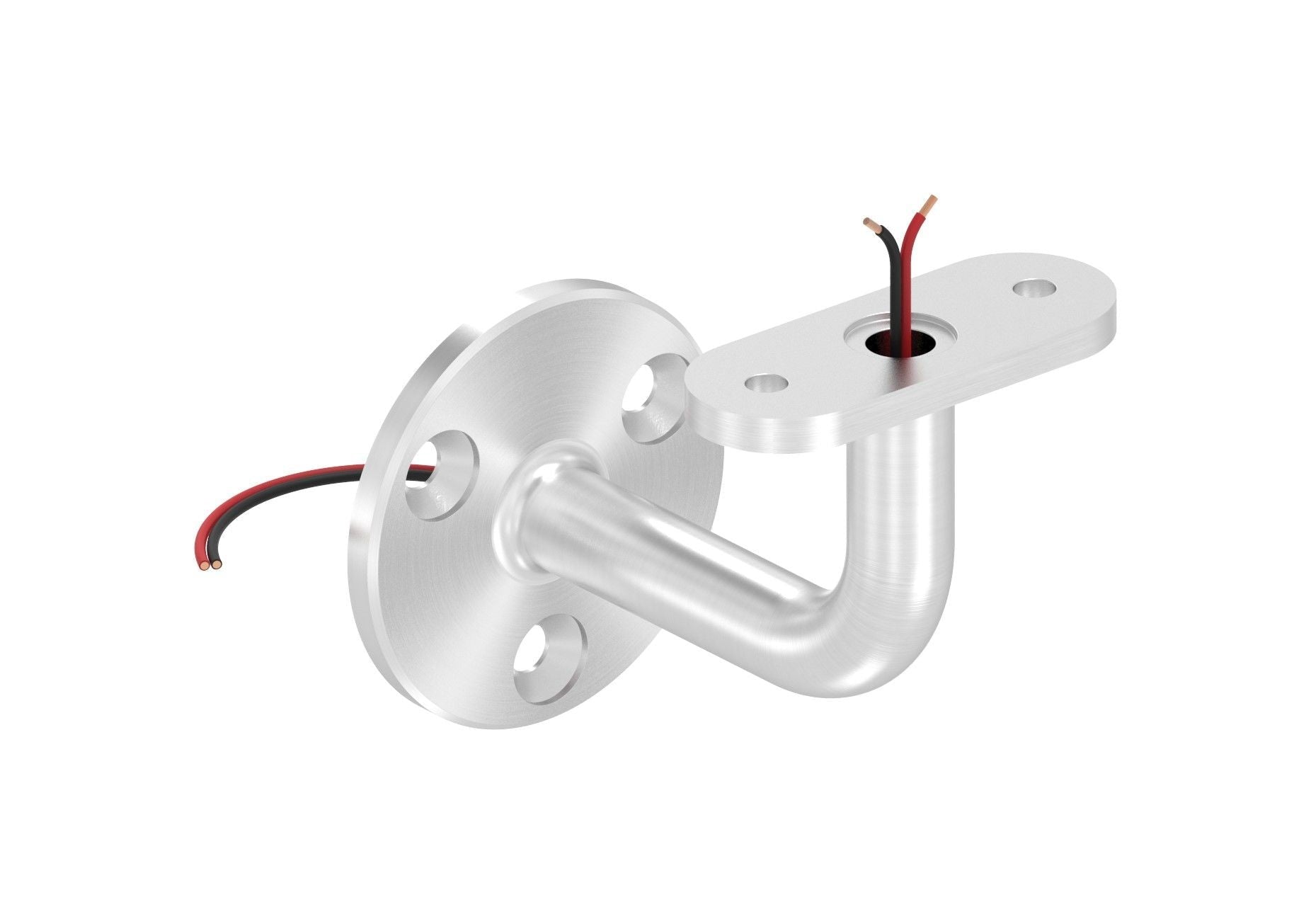 Edelstahl Handlaufhalter mit Kabeldurchführung, für LED-Handläufe, V2A / V4A
