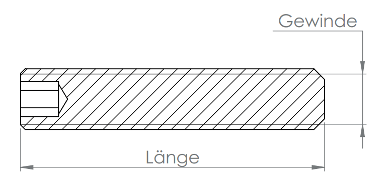 Gewindestift mit Kegelkuppe, flacher Kopf, mit Innensechskant