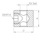 Rundklemme mit Madenschraube, V4A
