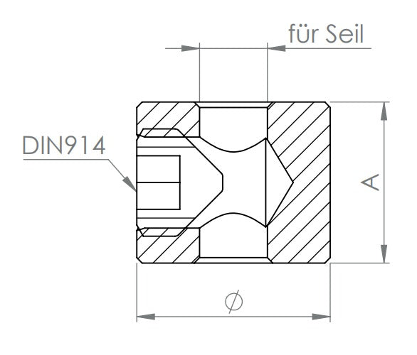 Rundklemme mit Madenschraube, V4A