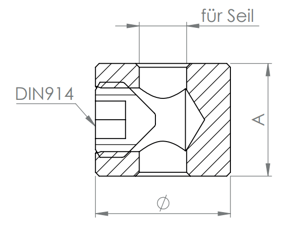 Rundklemme mit Madenschraube, V4A