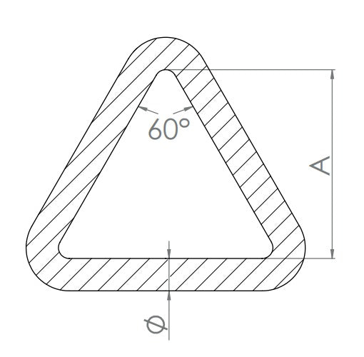 Triangel, verschweißt, Rundmaterial, V4A