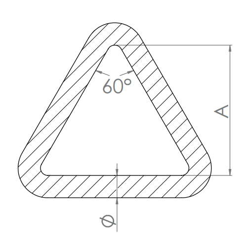 Triangel, verschweißt, Rundmaterial, V4A
