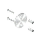 Edelstahl Wandbefestigung für Geländerpfosten 42,4 mm, mit 2 Langlöchern, V2A