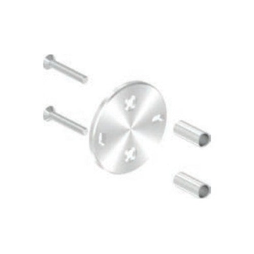 Edelstahl Wandbefestigung für Geländerpfosten 42,4 mm, mit 2 Langlöchern, V2A