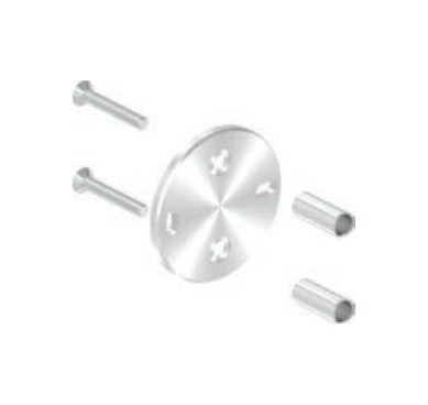 Edelstahl Wandbefestigung für Geländerpfosten 42,4 mm, mit 2 Langlöchern, V2A