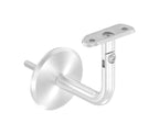 Handlaufhalter mit Gelenk, Stockschraube und Anschlussplatte, zum Anschrauben des Handlaufs, V2A
