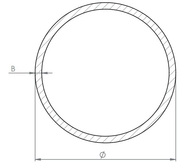 Edelstahl Rundrohr, Länge 6000 mm, V2A / V4A