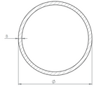 Edelstahl Rundrohr, Länge 6000 mm, V2A / V4A