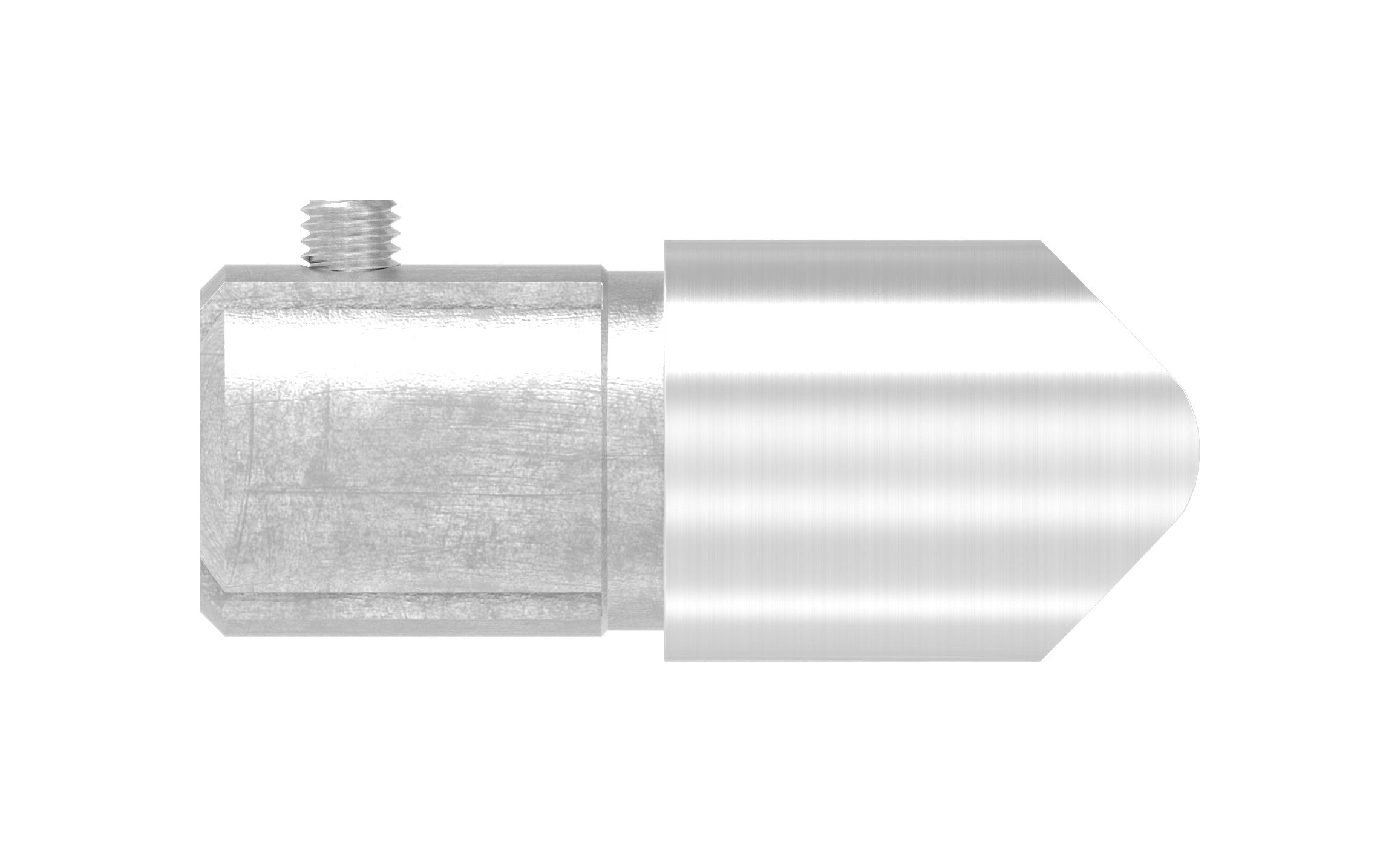 Edelstahl Rohr-Anschlussstück 90°, zum Einstecken ins Rohr, mit Klemmschraube, V2A