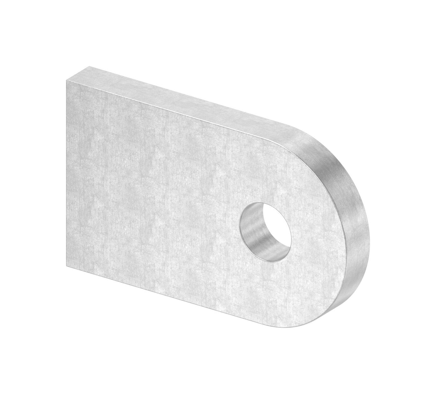Edelstahl Anschweißlasche 50 x 30 x 6 mm, ungeschliffen, mit Rundloch, V2A