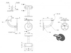 Zeichnung Handlaufhalter Anschlussplatte Ø 42,4 mm