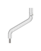 Gelenkbügel Edelstahl 2 x 30° gebogen, 360° drehbar,1 x Außengewinde, 1 x Innengewinde, V2A