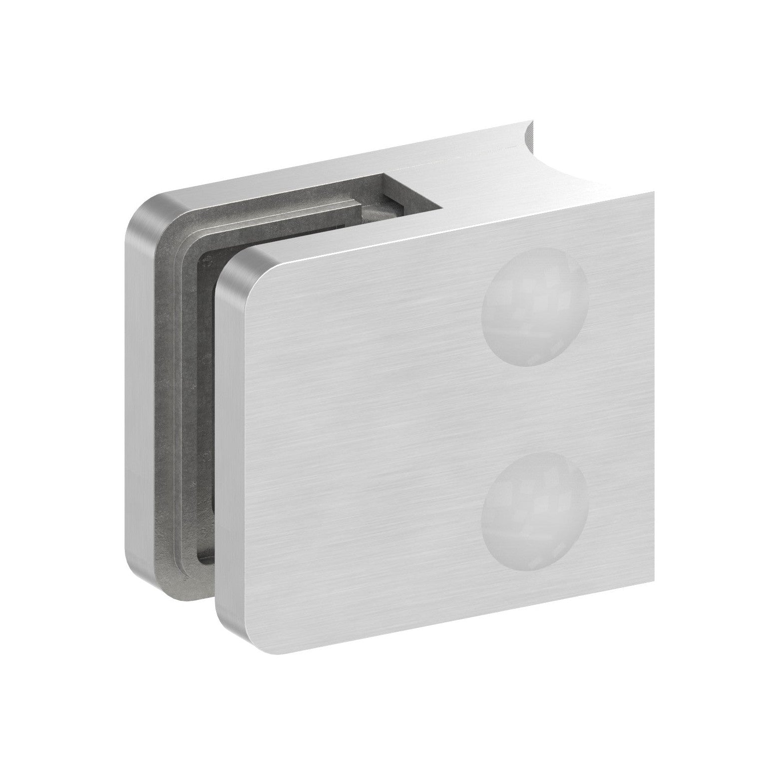 Edelstahl geschliffen V2A / V4A, Anschluss für Rohr-Durchmesser 33,7 mm