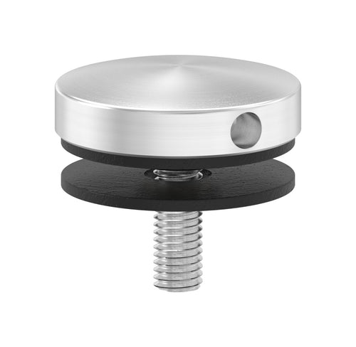 BRENK-fix® Glaspunkthalter Ø 40 mm, mit Gewindestift und Gummipaar / V2A