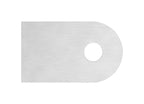 Edelstahl Anschweißlasche 50 x 30 x 4 / 6 mm, geschliffen, mit Rundloch, V2A