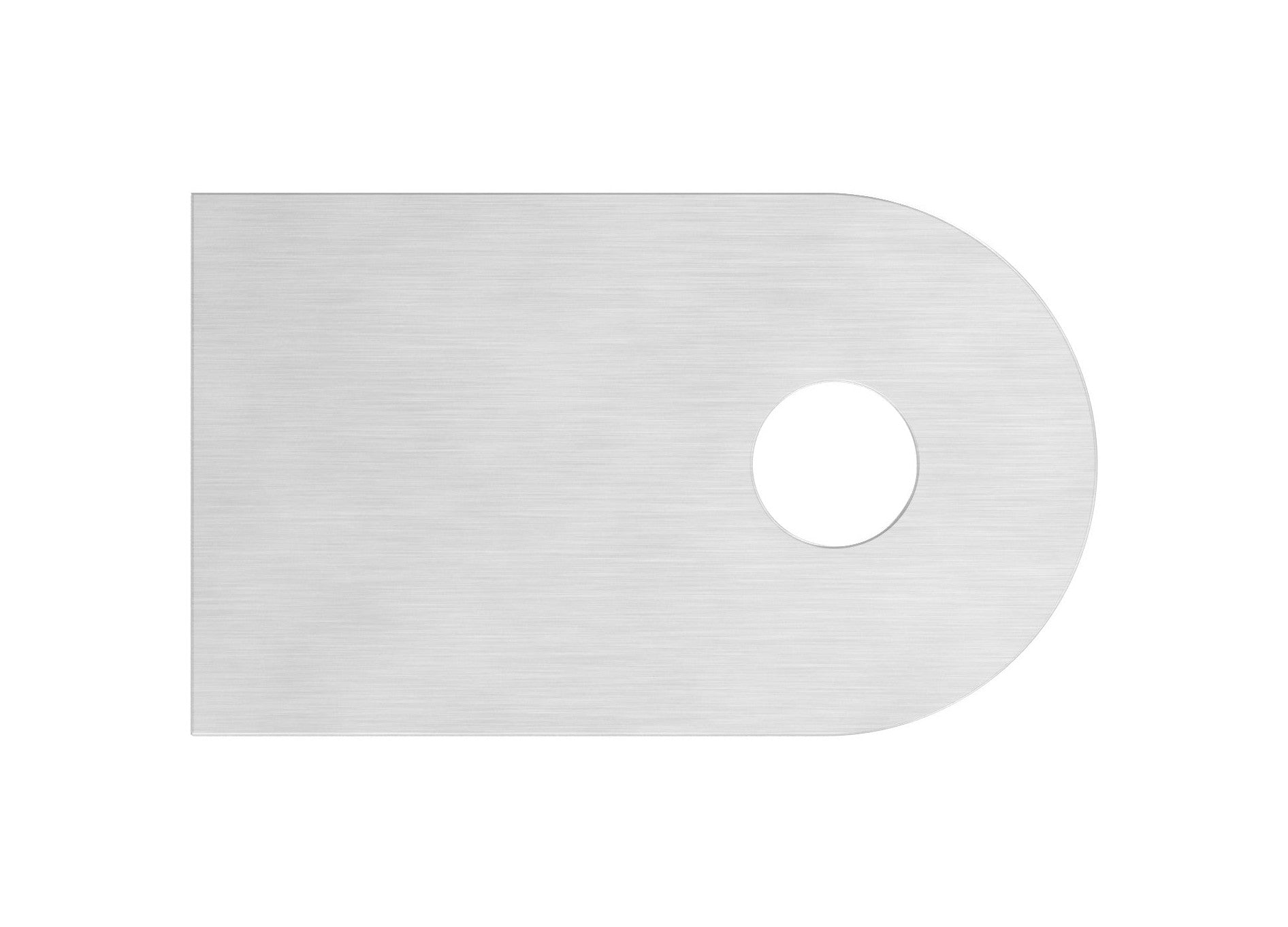 Edelstahl Anschweißlasche 50 x 30 x 4 / 6 mm, geschliffen, mit Rundloch, V2A