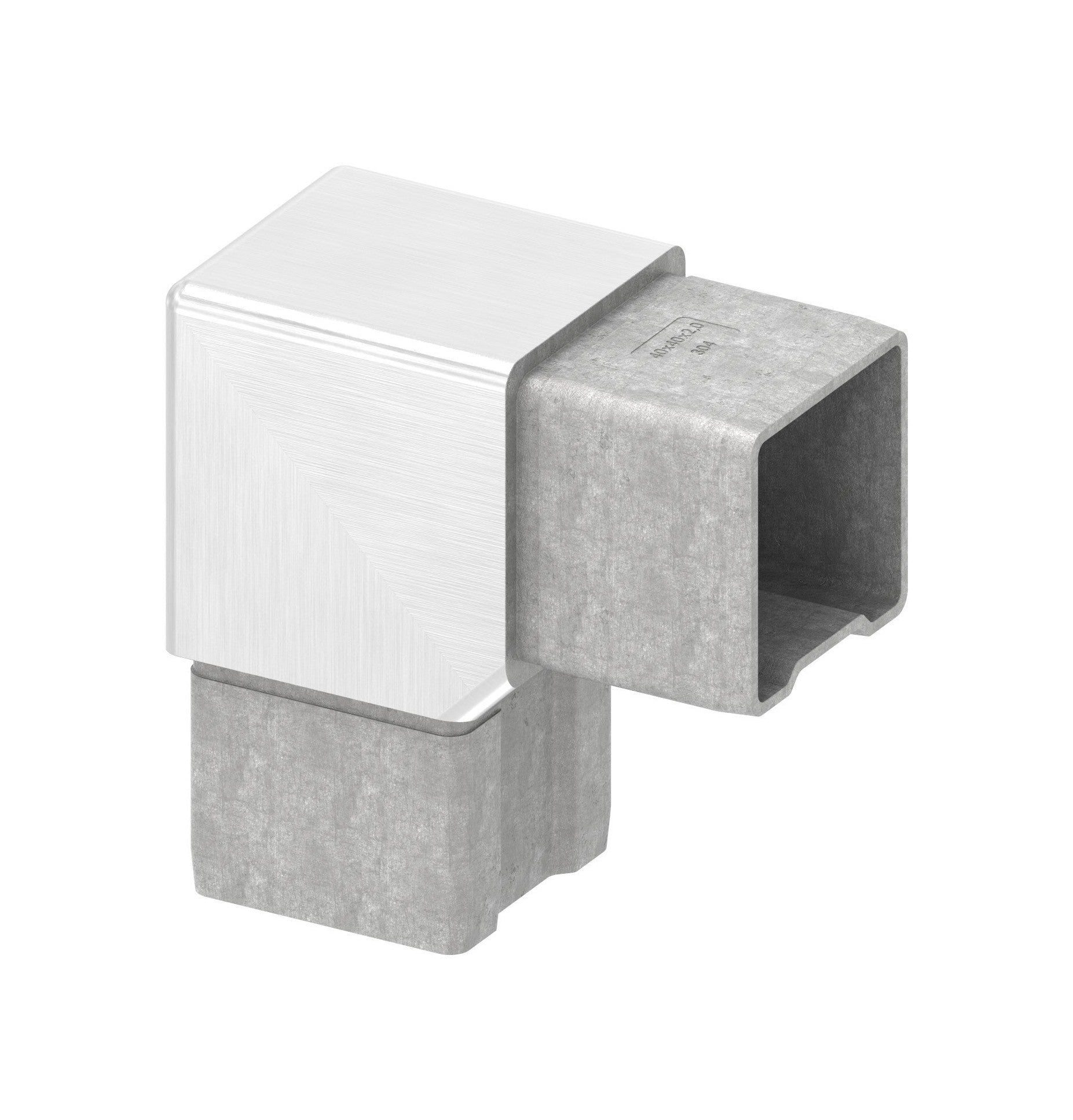 Quadratrohr-Verbinder für Rohr 40 x 40 x 2,0 mm