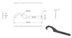 Hakenschlüssel für Glaspunkthalter Ø 52 mm
