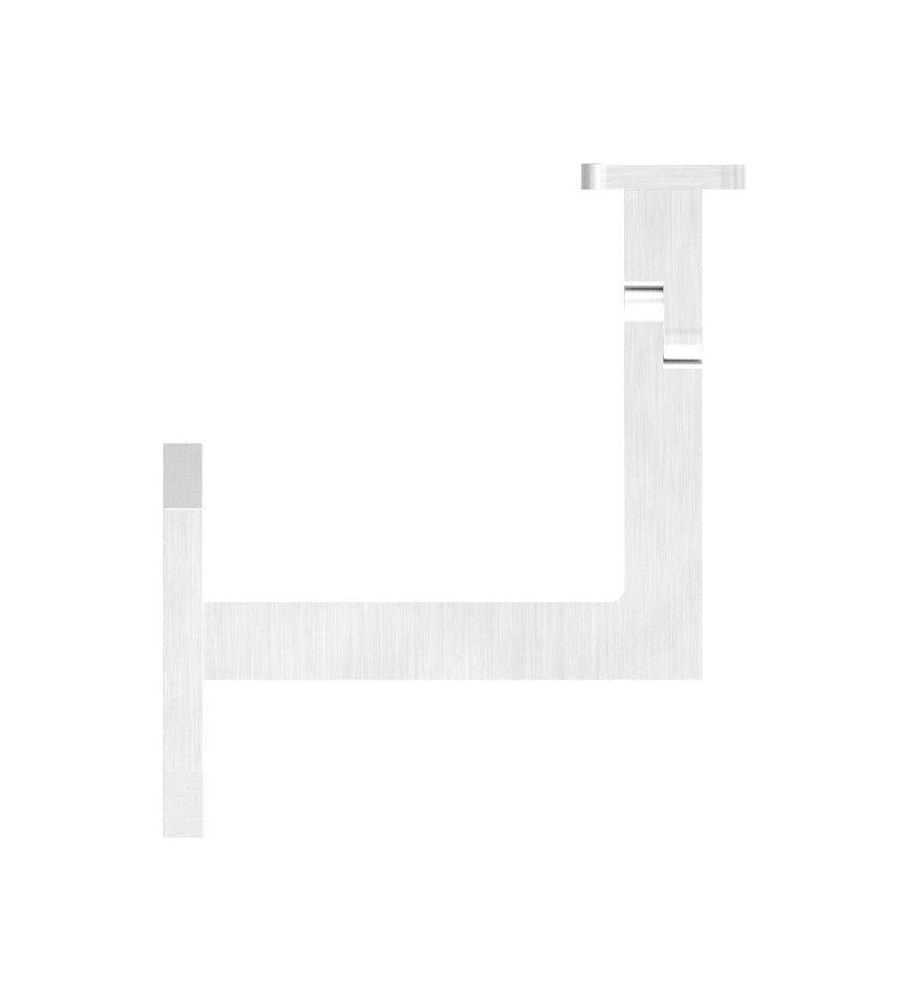 Handlaufhalter mit Gelenk und Anschlussplatte, zum Anschrauben des Handlaufs, V2A / V4A