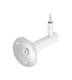 verschraubter Handlaufhalter mit Durchgangsbohrung und Holzschraube, V2A